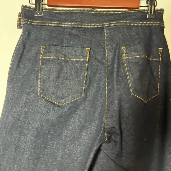 Tory Burch dark wash wide leg trouser jean pants size 26 - Picture 5 of 12